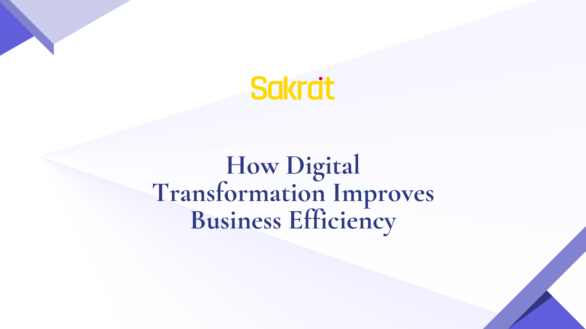 How Digital Business Efficiency Improves Operations | Sakrat