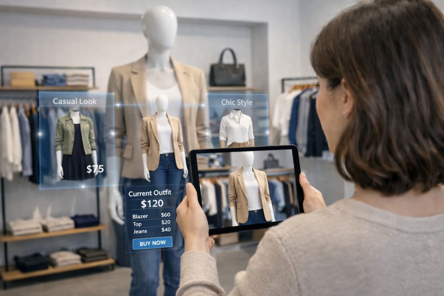 Exploring outfits with augmented reality