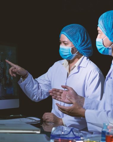 Scientists using AI-powered data mining and analytics to accelerate life sciences research and reduce R&D discovery cycles.