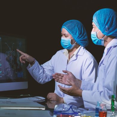Scientists using AI-powered data mining and analytics to accelerate life sciences research and reduce R&D discovery cycles.