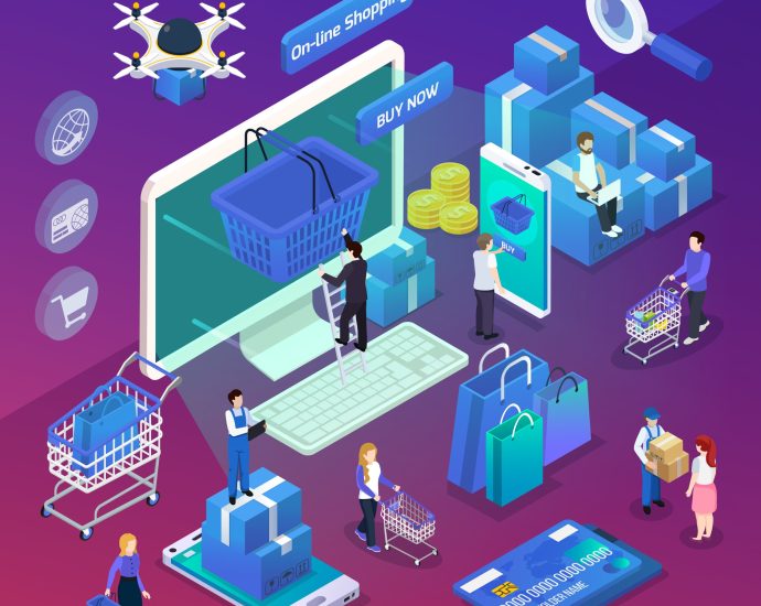 E-commerce Isometric Composition